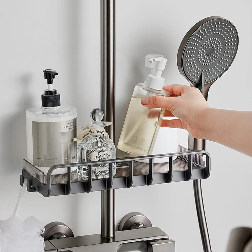Not-Punch-Holes-To-Install-Bathroom-Shower-Rack-Tray-with-Hook ...
