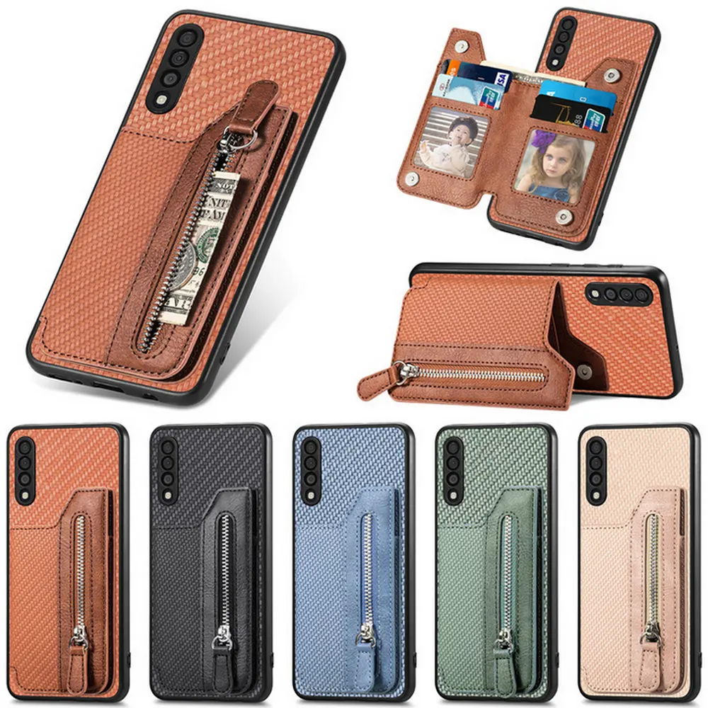 

Противоударный чехол для Samsung Galaxy A21S, кошелек на молнии, кожаный чехол для карт для Galaxy A51, A, 70, 50, 30 S, A20, A71, A41, A31, задняя крышка