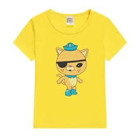The Octonauts Kwazii Sticker Print Fashion Costume Children Simple Thin Cotton Soft Cute Tops Baby New Summer Clothing 5
