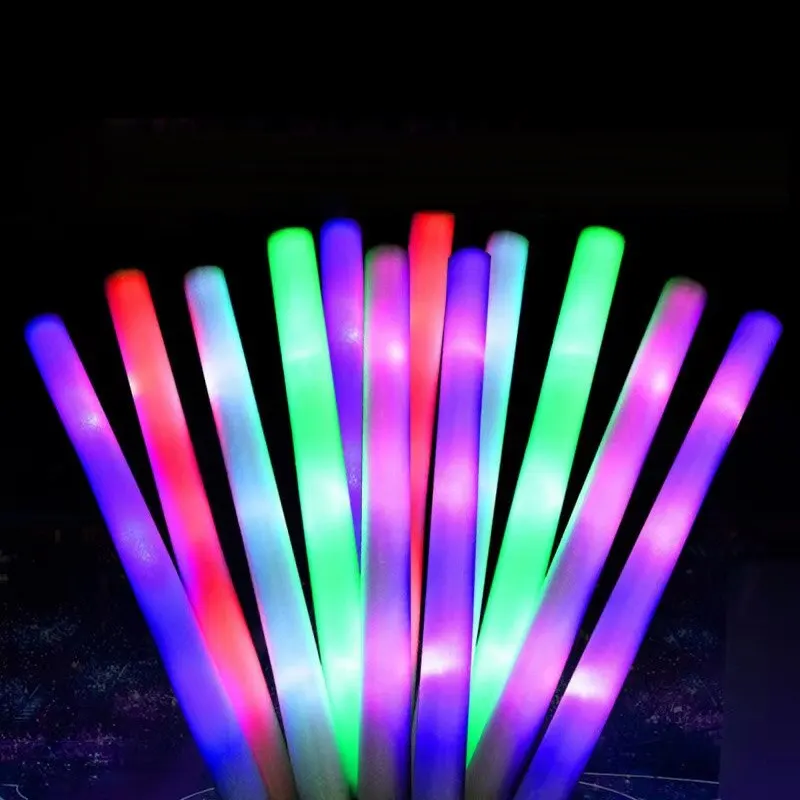 8pcsWeddingGlowSticksBulkColorfulLEDFoamStickGlowSticksCheer