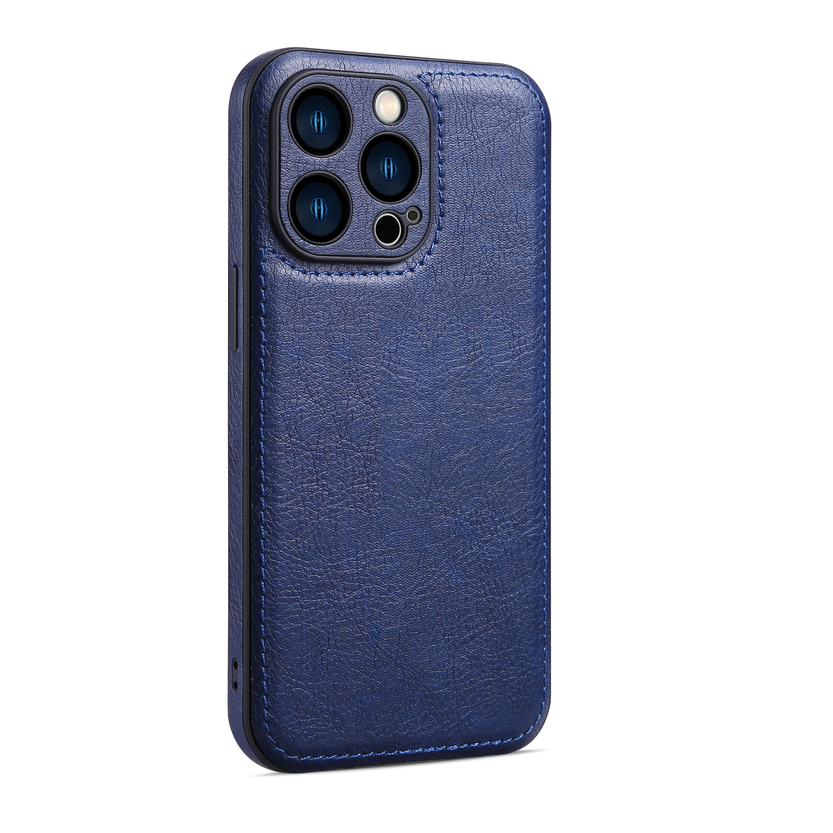 Premium Cowhide Grain Leather Phone Case - Luxurious Protective Cover