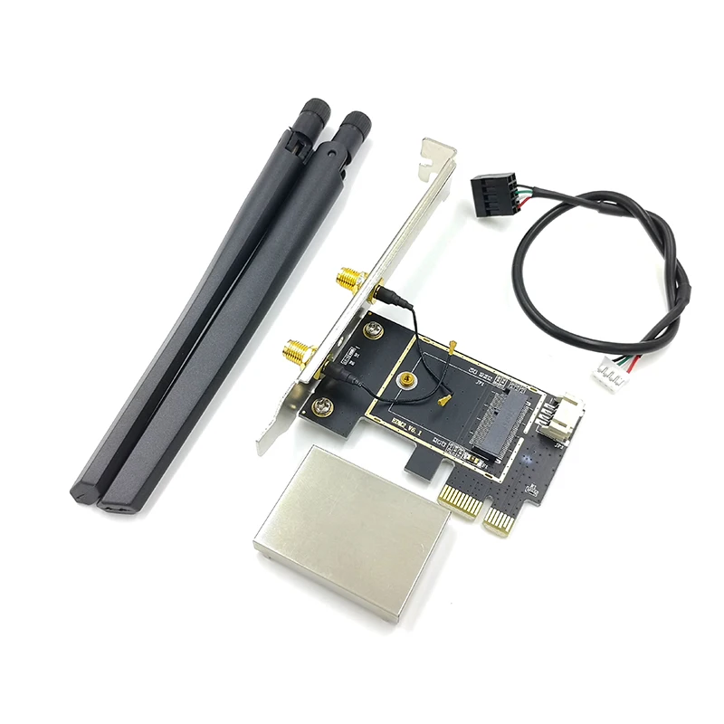 

PCIE Wi-Fi адаптер для карты Bluetooth двухдиапазонный беспроводной сетевой Ретранслятор адаптер для настольного ПК для AX200 9260AC