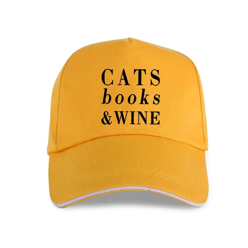 

new cap hat Cats Books Wine Funny Women Cotton Harajuku Women Shrot Baseball Cap Loose Camiseta Mujer Black White Fem