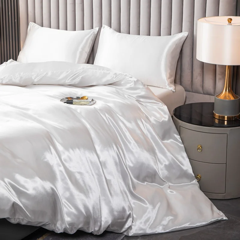 Bedding Set Kuup satin surface Duvet Cover Colored Bedding Set QUEEN KING Size Quilt Cover High Quality Skin Friendly Fabric Bedding