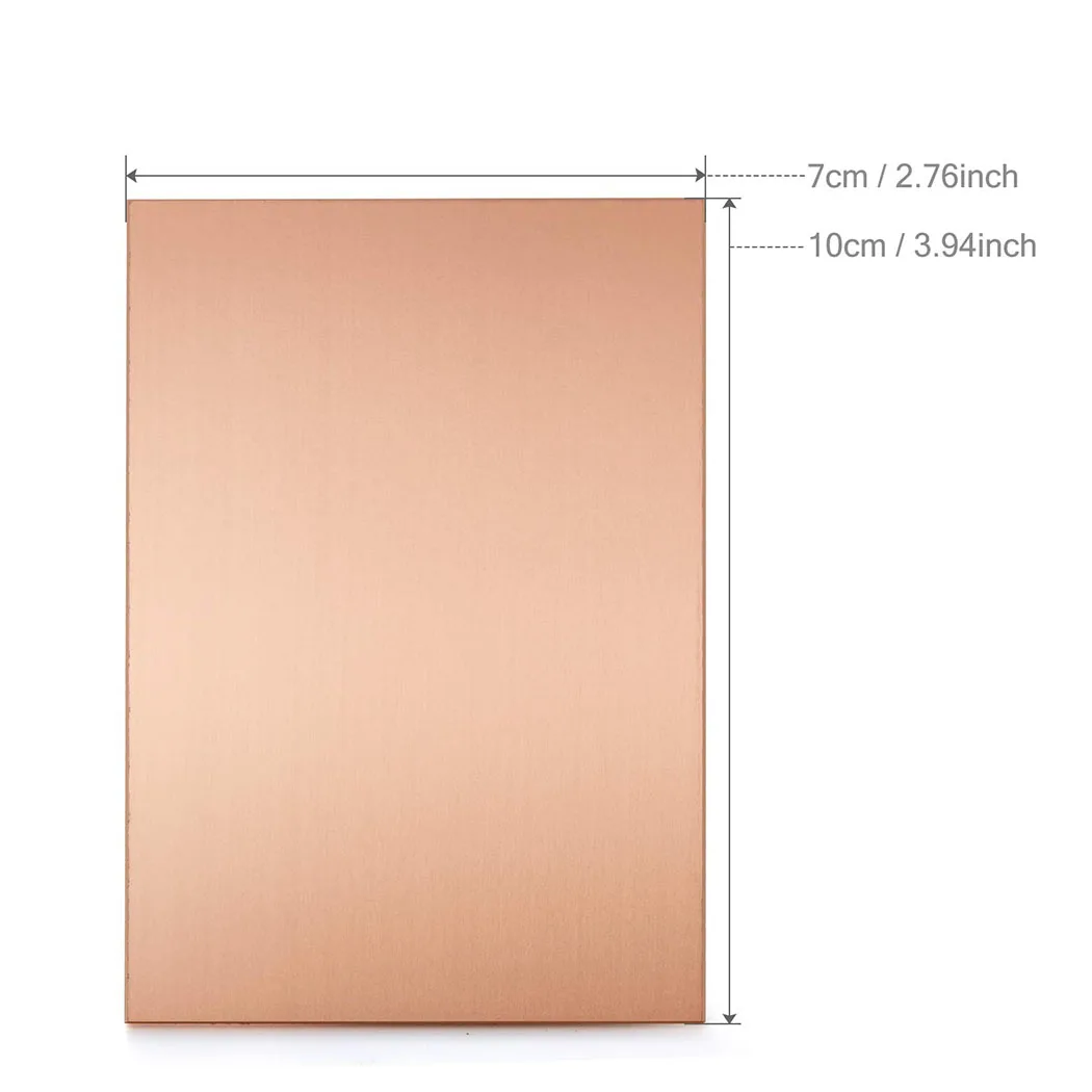 5개 FR4 PCB 7x10cm 7*10 7*10CM 단면 구리 도금판 DIY PCB 키트 라미네이트 회로 기판
