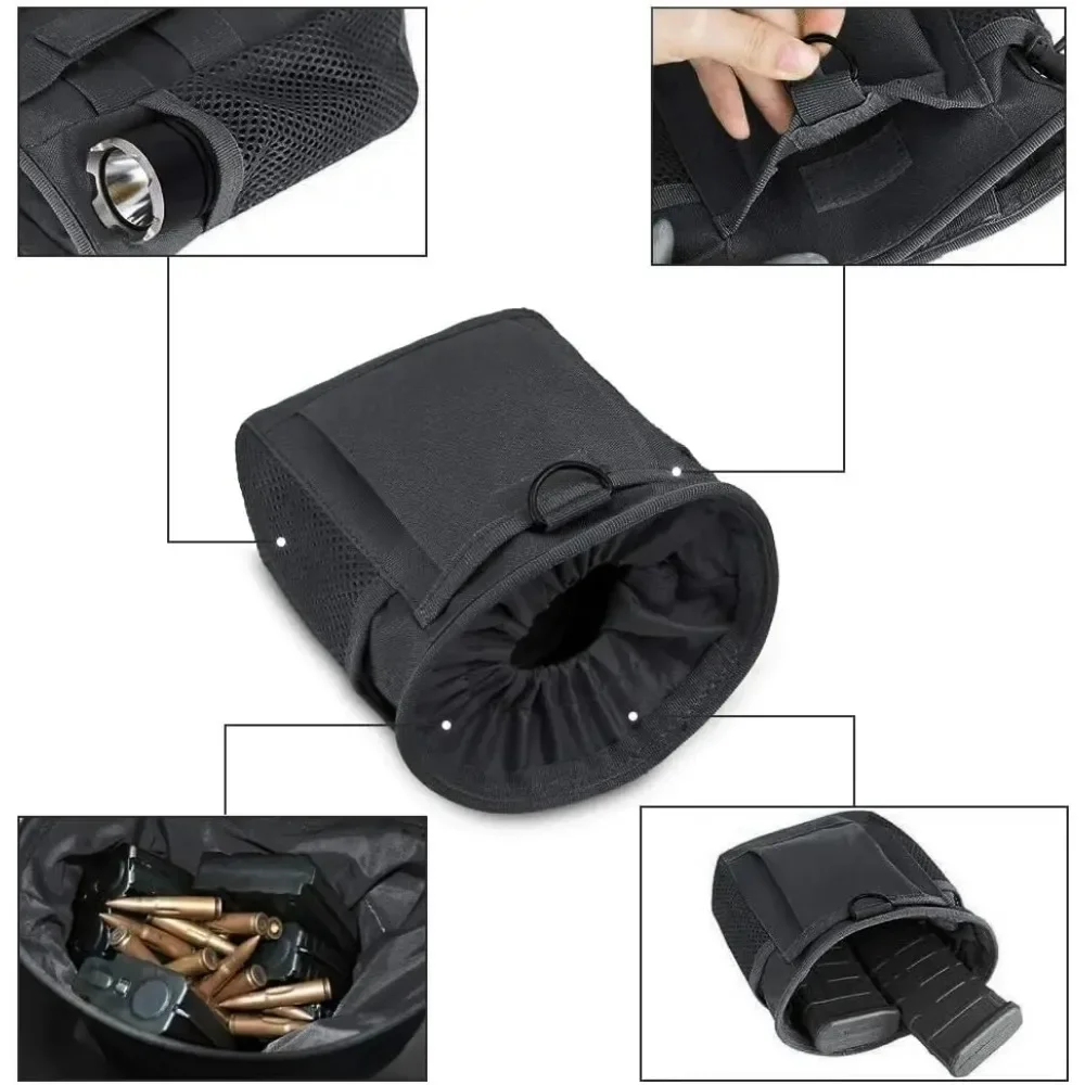 1Pcs 19x12x6cm Waterproof Nylon Molle Dump Pouch for Hiking Hunting EDC