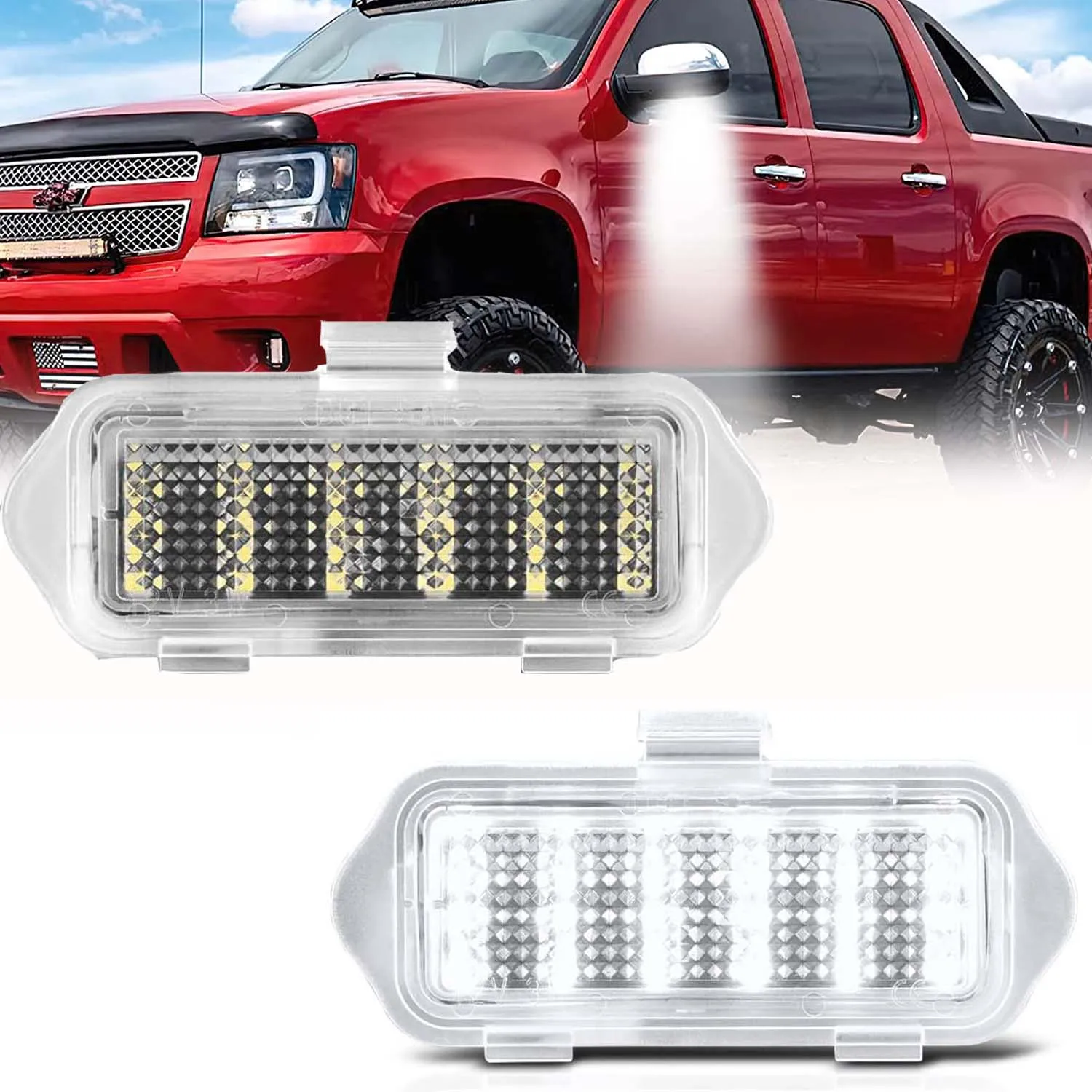 2PCS LED Side Rearview Mirror Light Puddle Lights For Chevrolet