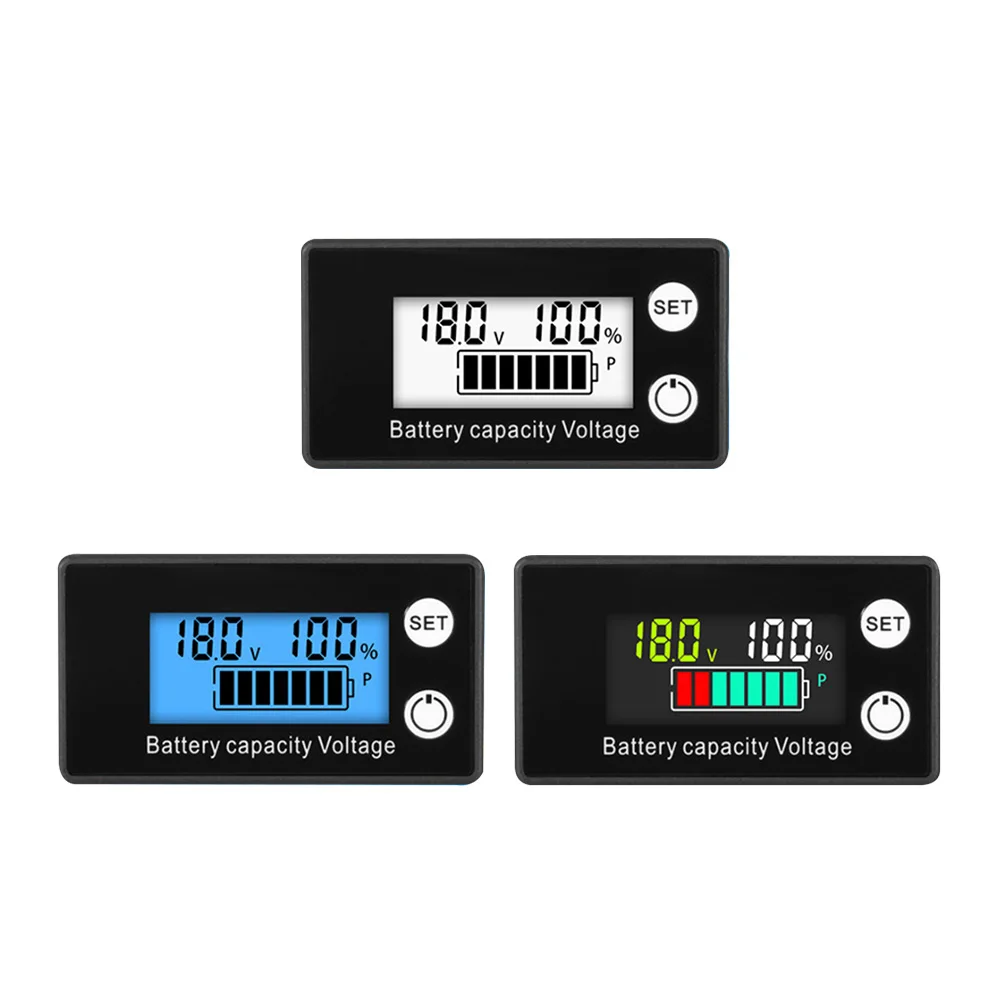 6133A LCD Battery Capacity Indicator Temperature Alarm DC 8V-100V Lead Acid Lithium LiFePO4 Voltmeter Voltage Gauge Lowe Version 3