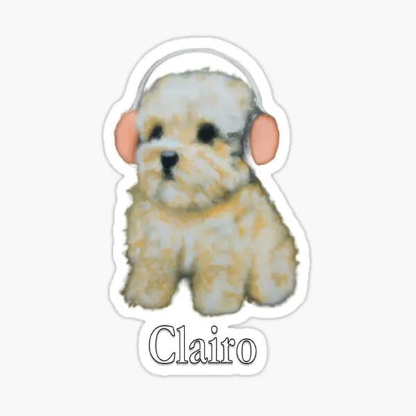 Clairo Dog Stickers for Bumper Luggage Room Print Art Car Decor Window Wall Cartoon Decorations Water Bottles Background