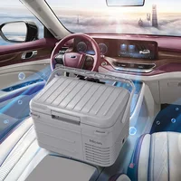 Réfrigérateur de voiture Zone de température unique -20 ℃ ~20 ℃ , Réfrigération par compresseur de grande capacité 12/24 V DC + 220 V AC 10 L, ultra silencieux 3