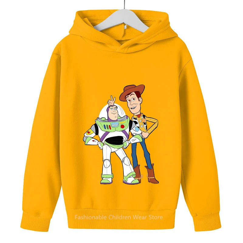 Kids Sweatshirts Spring/Autumn Disney Toy Story Kids Hoodie Cartoon Print Korean Fashion For Boys Girls