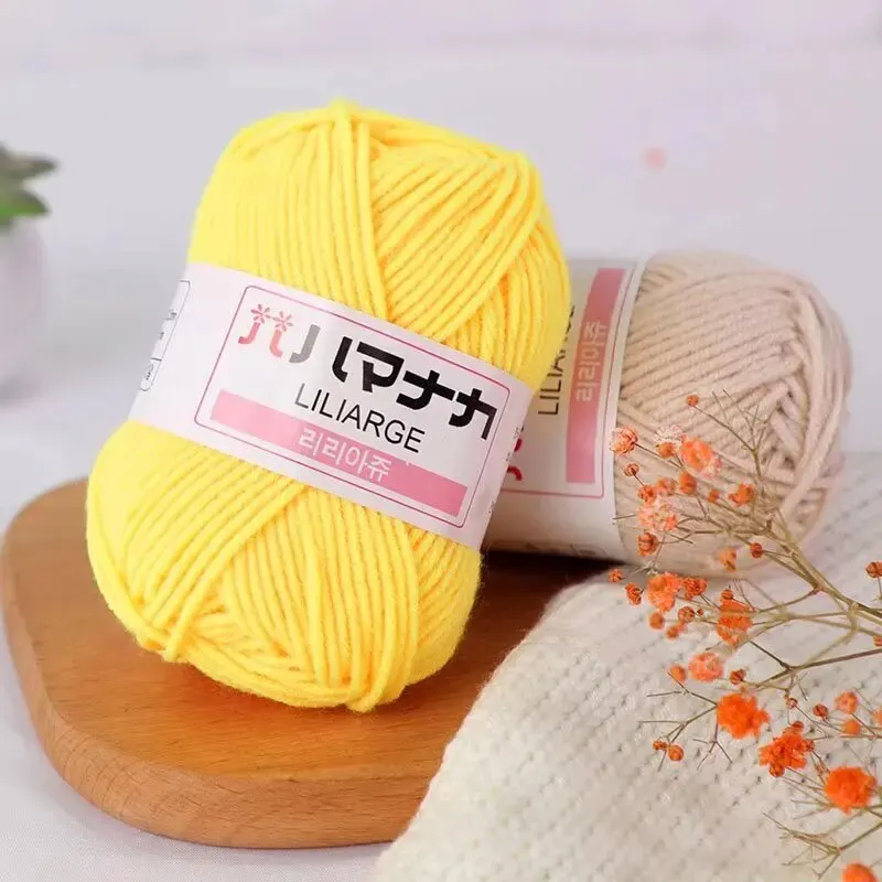 Milk Sweet Soft Cotton Baby Knitting Wool Yarn Thick Yarn Fiber Velvet Hand Knitting Wool Crochet For DIY Sweater 3Pcs knitting wool yarn