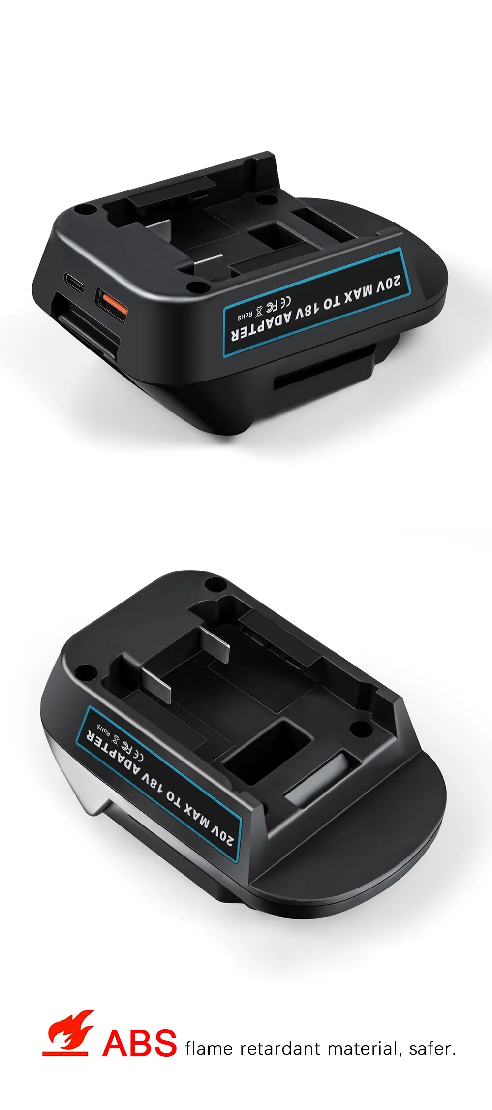 Battery Adapter for DEWALT or Milwaukee conversion to Makita Batteries MAKITA Po