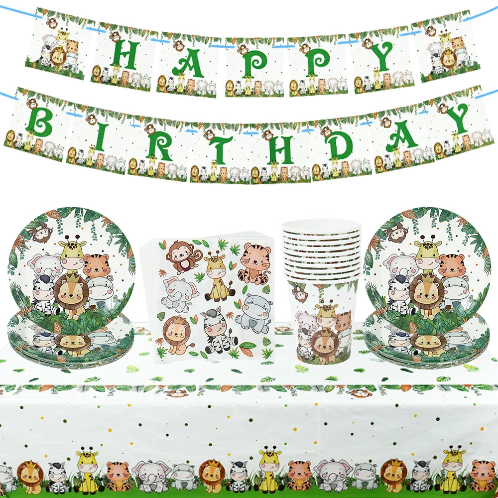 Dschungeltiere Kuchendeckel Safari Thema Löwe Fuchs Cupcake Topper für Kinder Wild One Forest Geburtstag Party Kuchen Dekor Babyparty – Detail 2