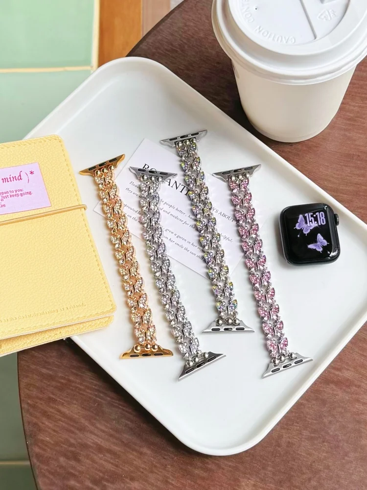 Elasticity Butterfly Diamond Band - Metal Strap