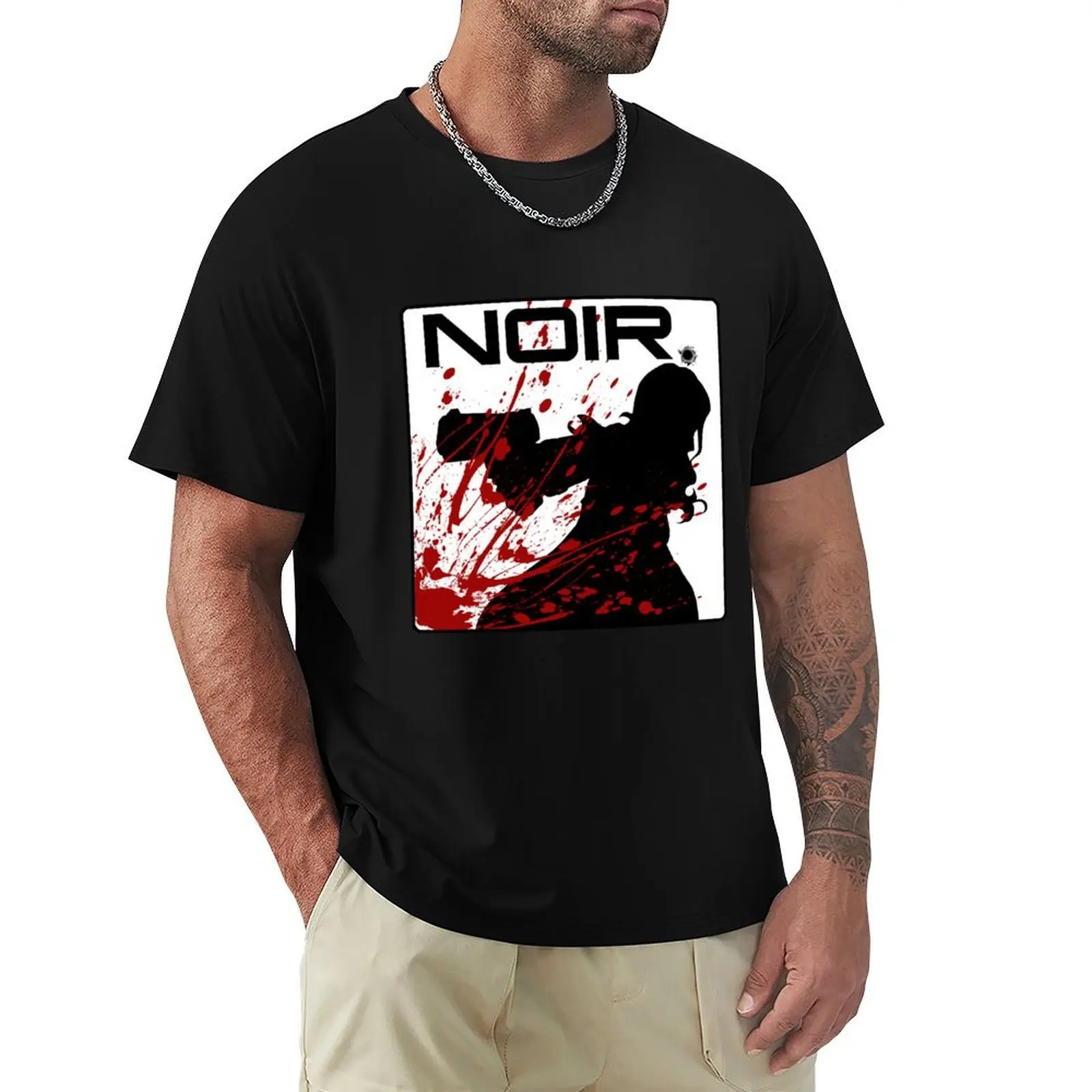 

Noir. Logo T-Shirt korean fashion customs design your own mens graphic t-shirts funny