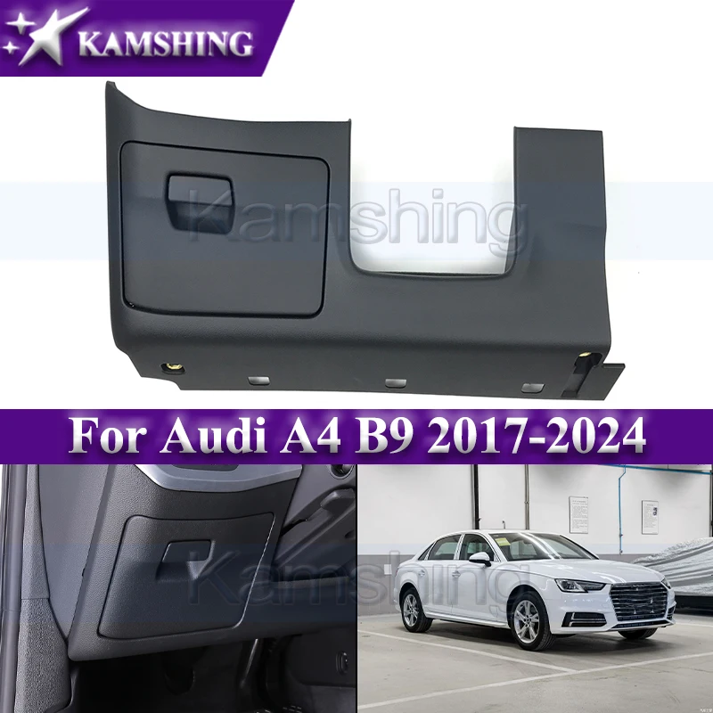 Kamshing 운전석 장갑 상자 잡화 상자, 아우디 A4 B9 2017 2024 보관 상자, 왼쪽 보관 서랍