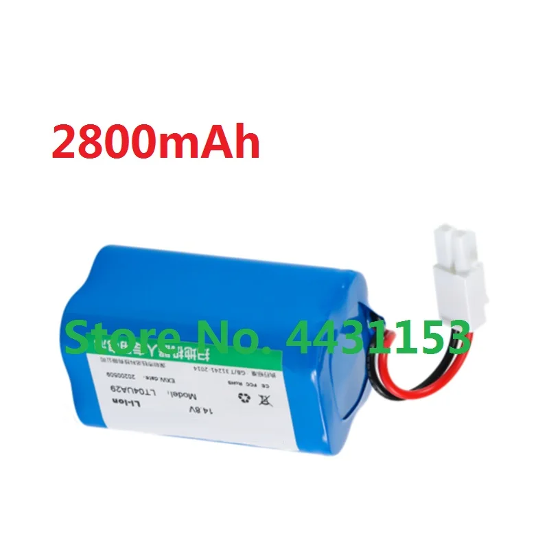 2800mAh Battery for DIMAO DM105 DM106 Robot Vacuum Cleaner Sweeper Li-Ion 18650 14.4V 14.8V