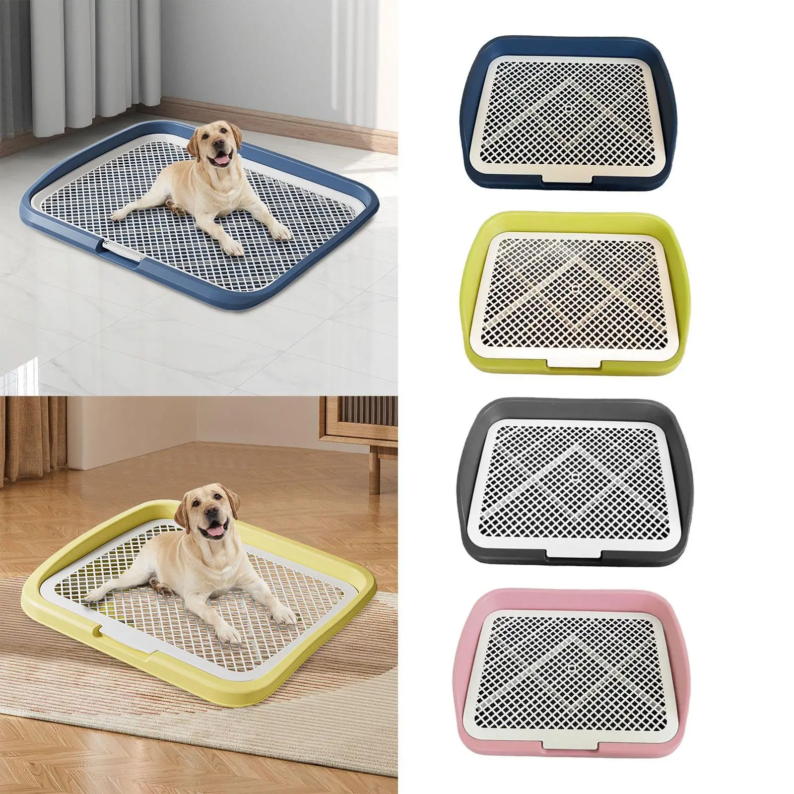 Dog Litter Box Training Tray Puppy Toilet Hygienic Box Made of Durable and Dog Litter Box Training Tray Puppy Toilet Hygienic Box Made of Durable and