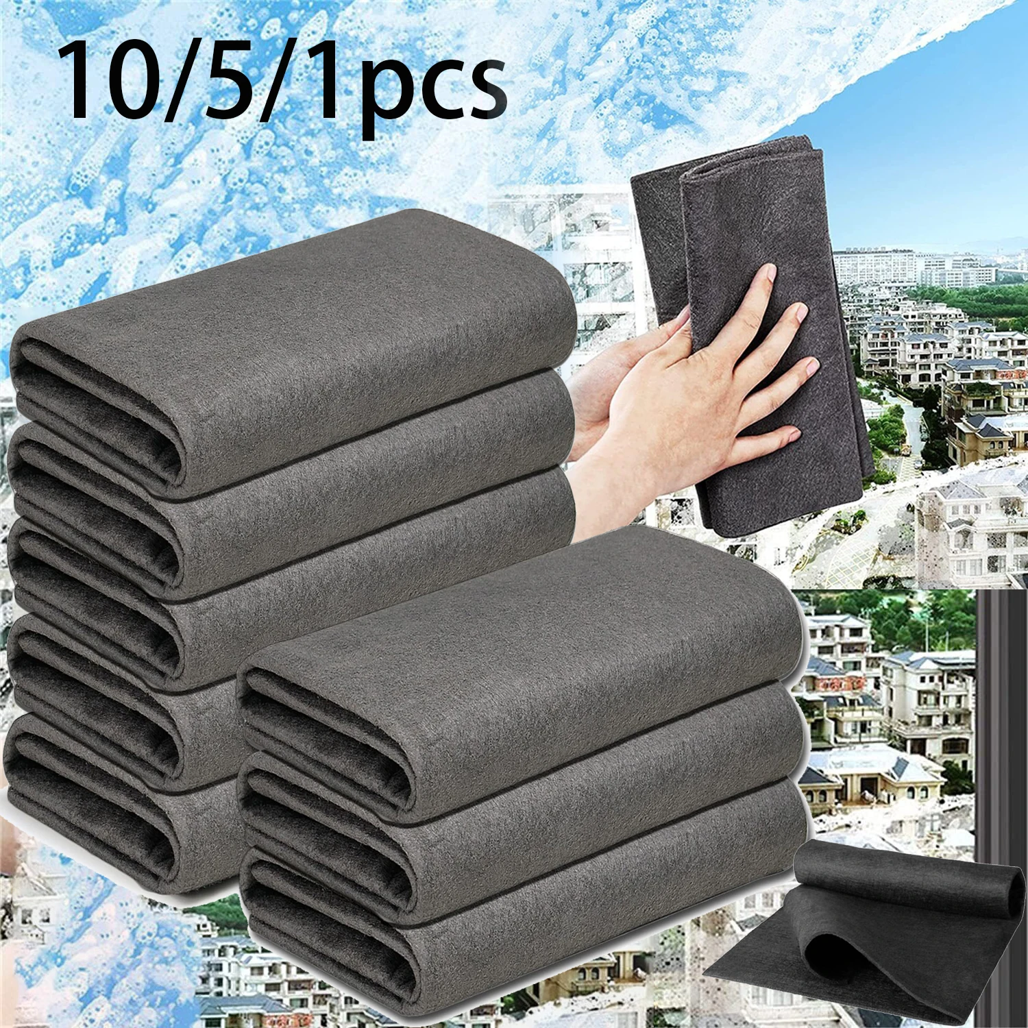 Thickened Magic Cleaning Cloth Streak Free Reusable Microfiber Cleaning Cloth All-Purpose Towels for Windows Glass