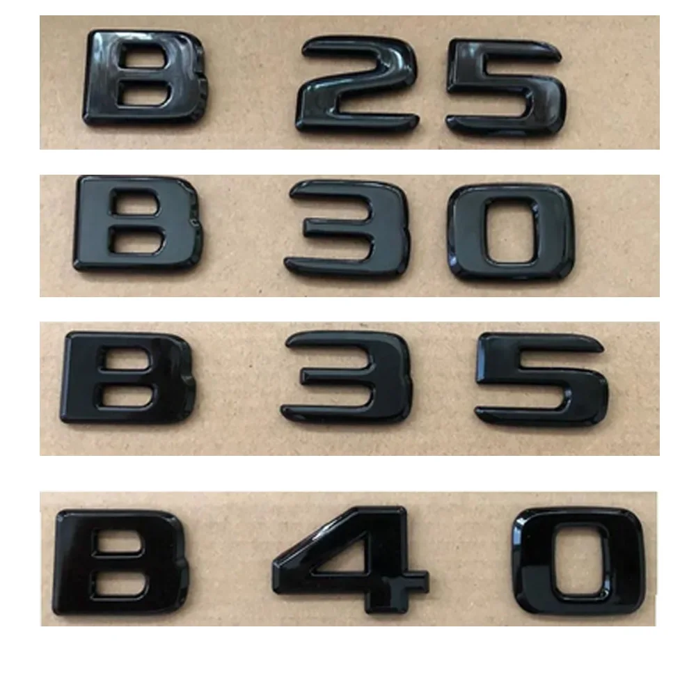 Auto Abs 3D Nero Lucido Logo Digitale Lettera Sticker Per Mercedes Benz Brabus B25 B30 B35 B40 B45 B48 B50 B55 Logo Accessori