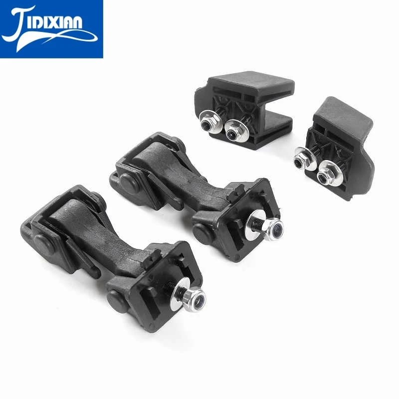 JIDIXIAN 한 쌍의 검은 색 자동차 엔진 후드 래치 캐치 잠금 커버 지프 랭글러 TJ 1997-2006 ABS 자동차 외장 액세서리