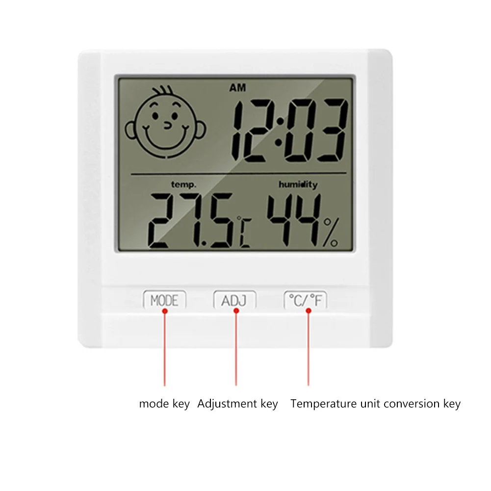 Electronic Smiley Digital Hygrometer Thermometer Tech Trend Source