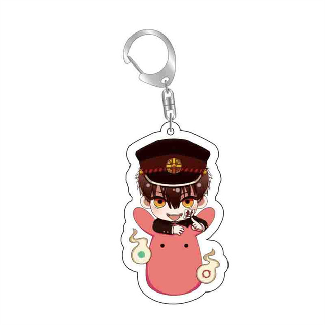 Anime Toilet-bound Hanako-Kun Keychain Romantic Card Design Acrylic Pendant Key Ring Jibaku Shounen Hanako Kun Key Holder