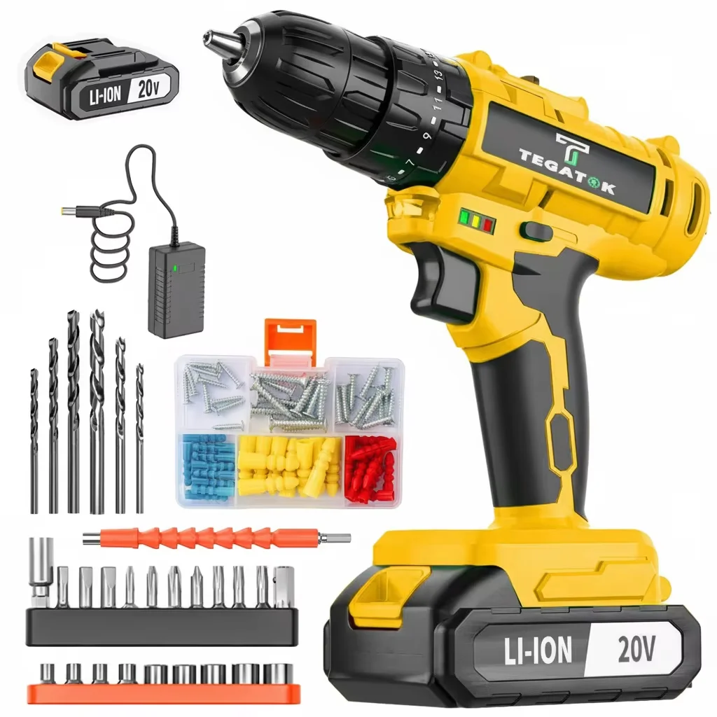 45N.M Electric Screwdriver Lithium Battery Impact Drill with LED Light for DIY Household Drilling Tool For Makita 20V Battery