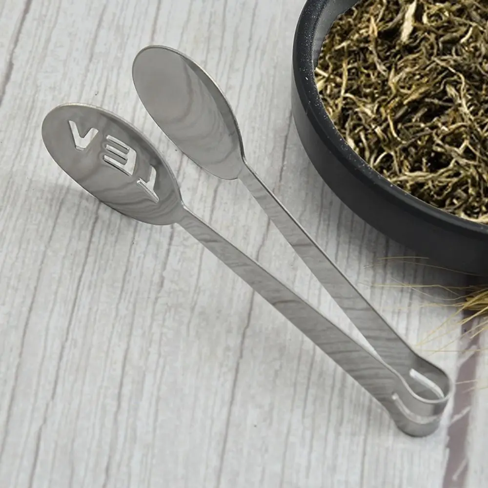High Quality Stainless Steel Tea Bag Clip Strainer Durable Tea Spoon Round Easy To Clean Bag Squeezer Accessories Tool