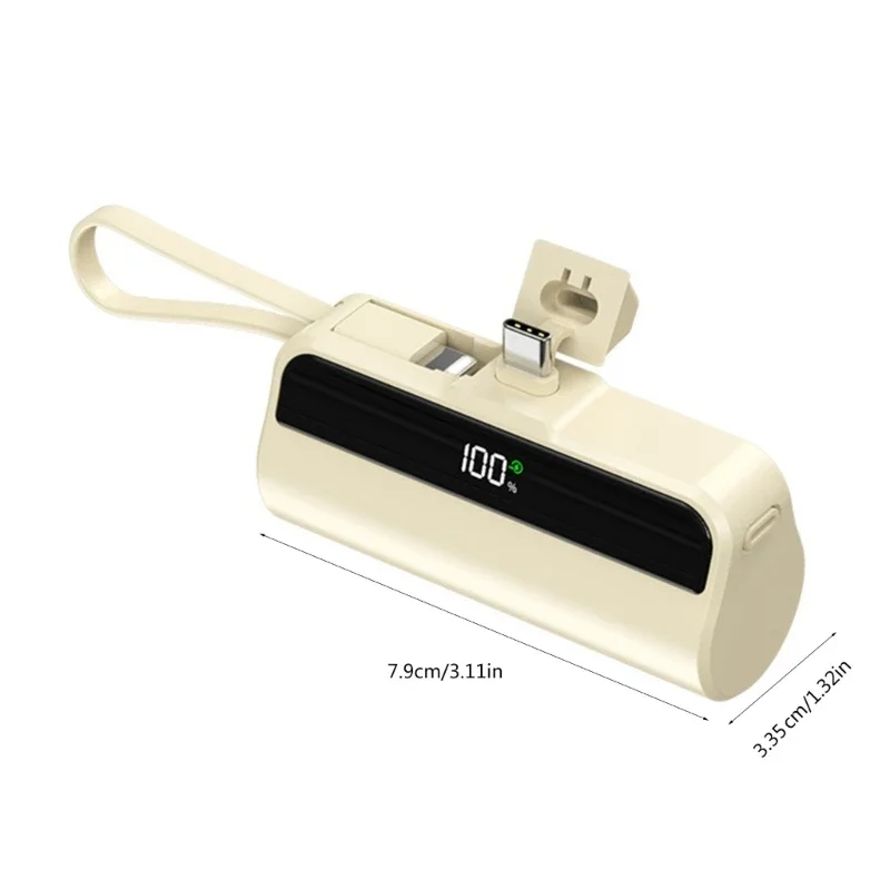 Portable TypeC Case Quick 22.5W Charging Shell 1 Slot 18650 Battery Case(Not Include Battery)