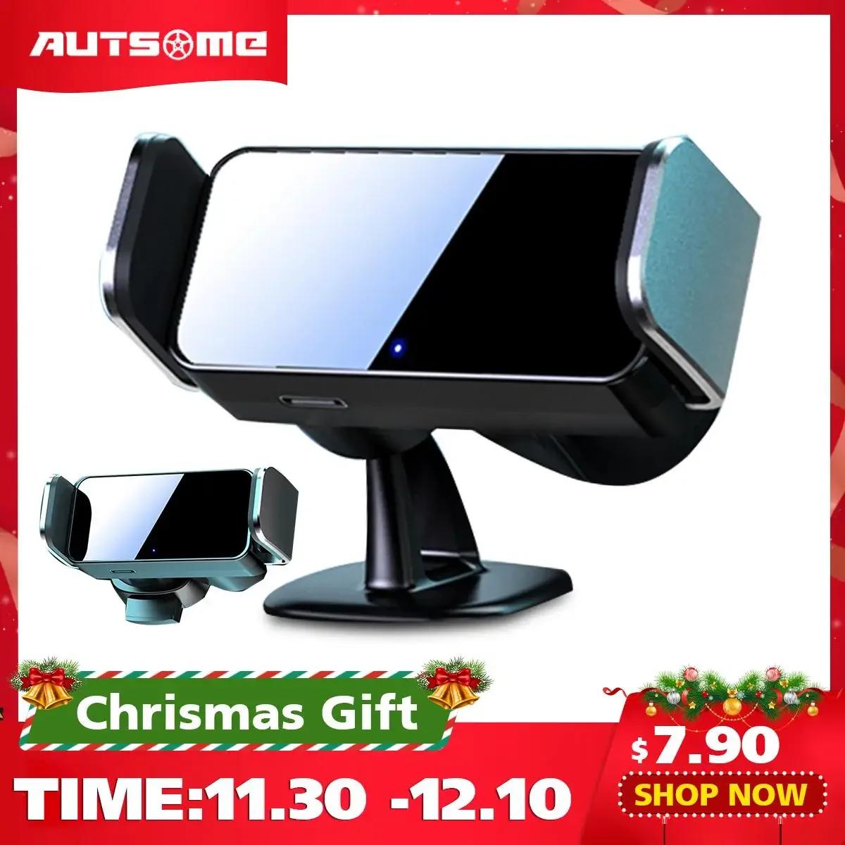 2021 Ultimo Supporto Per Telefono Da Auto Autsome Mini Car Smart Electric Auto Locking Supporto Gps Per Telefono Cellulare Supporto Per Clip Di Presa 