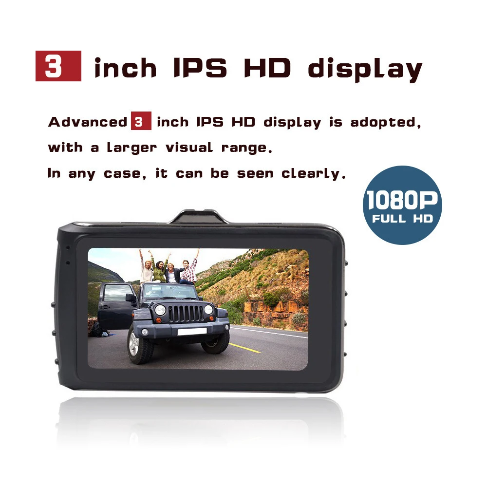 HD 1080P Car DVR Vehicle Camera Video Recorder Dash Cam Night Vision 3.0  inch