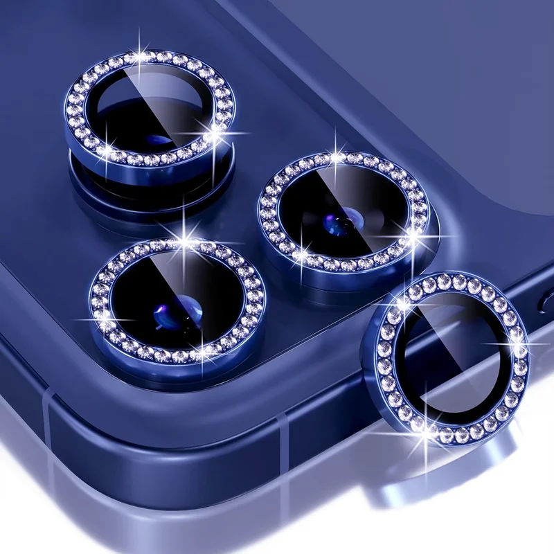 Glitter Diamond Tempered Glass Camera Lens Protector Screen Film