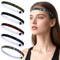 Sports thin headband, yoga fitness headband, sweat guiding and absorbing elastic band, silicone anti slip breathable headband - Image 2