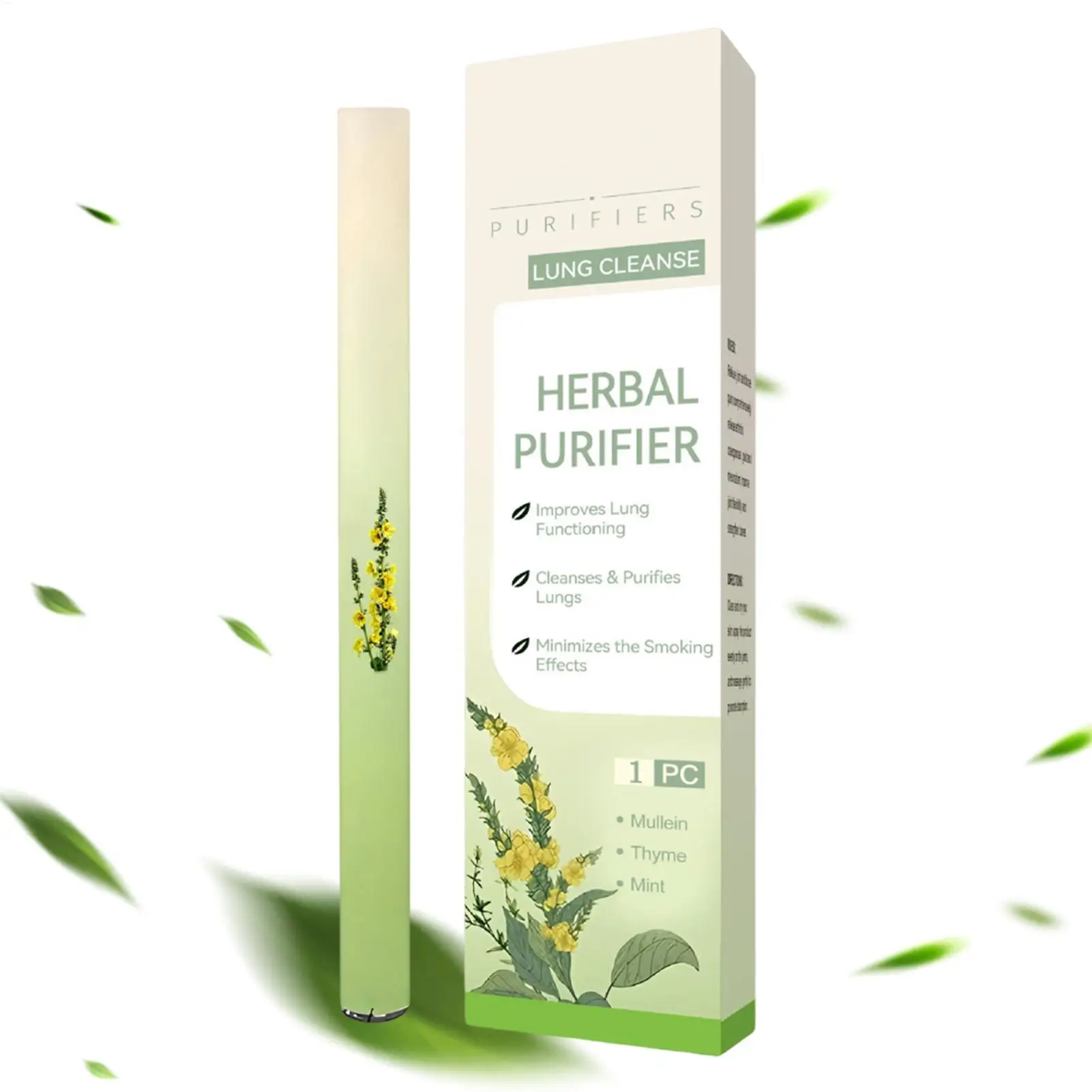 hot 1pc Herbal Lung Cleansing Nasal Inhaler Refreshes The Mind Relieves Fatigue And Deeply Cleanses The Nasal Cavity And Lungs