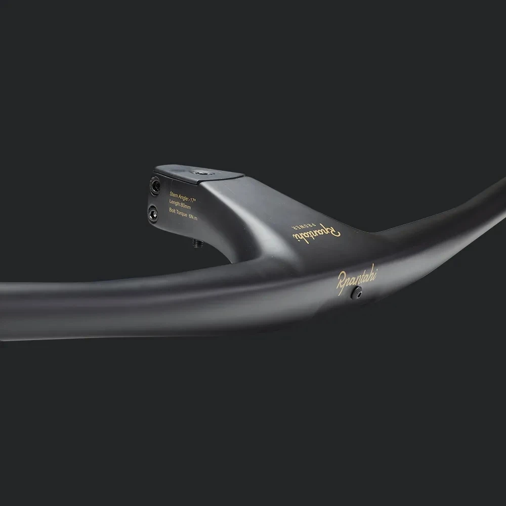 RPANTAHI XX1 MTB (XC Marathon) Road Bike Efficient Integrated Handlebar Negative 17&deg; 50-100MM Stem Integration Bike Handlebar