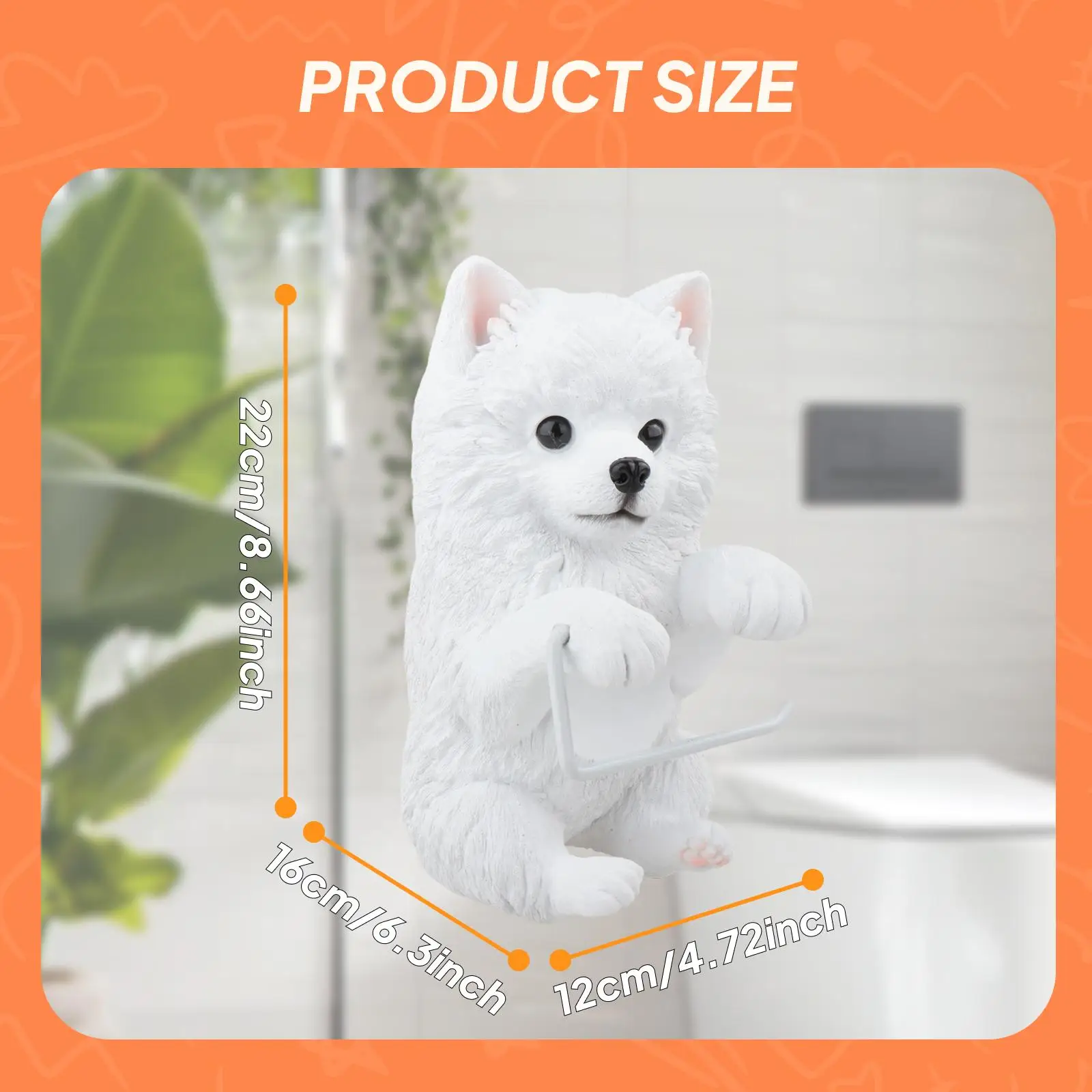 Toilet Paper Roll Holder Creative Toilet Tissue Holder Cartoon Animal Shape Tissue Wall Mounted Rack for Dining Room Toilet