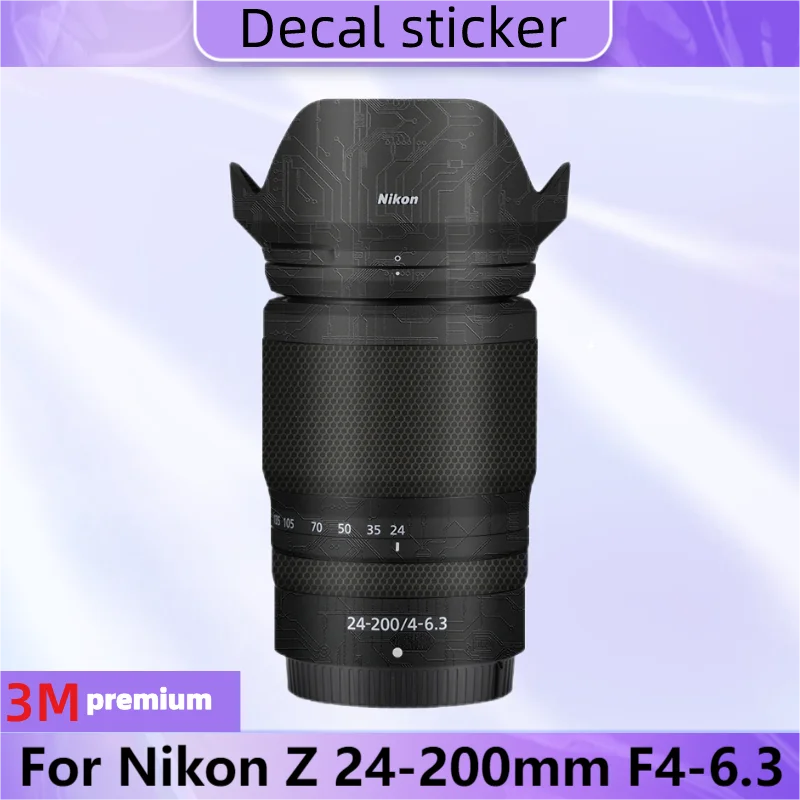 Z24-200 Sticker Camera Lens Coat Wrap Pellicola Protettiva Protezione Decalcomania In Vinile Pelle Per Nikon Z 24-200Mm F4-6.3 Vr 24-200 Z24-200Mm