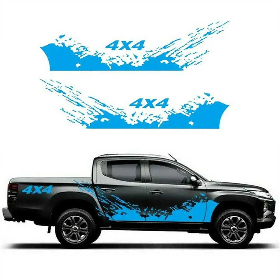 

Universal 4X4 Car Side Skirt Sticker Door Racing Decal Mud Splash Vinyl Graphics