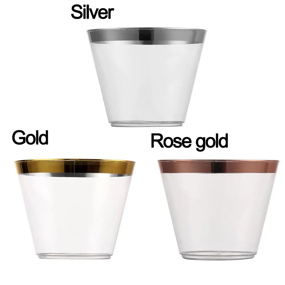 Disposable Plastic Cups Kitchenware Birthday Party Wedding Supplies Kitchen Dining Bar Supplies plastic cups