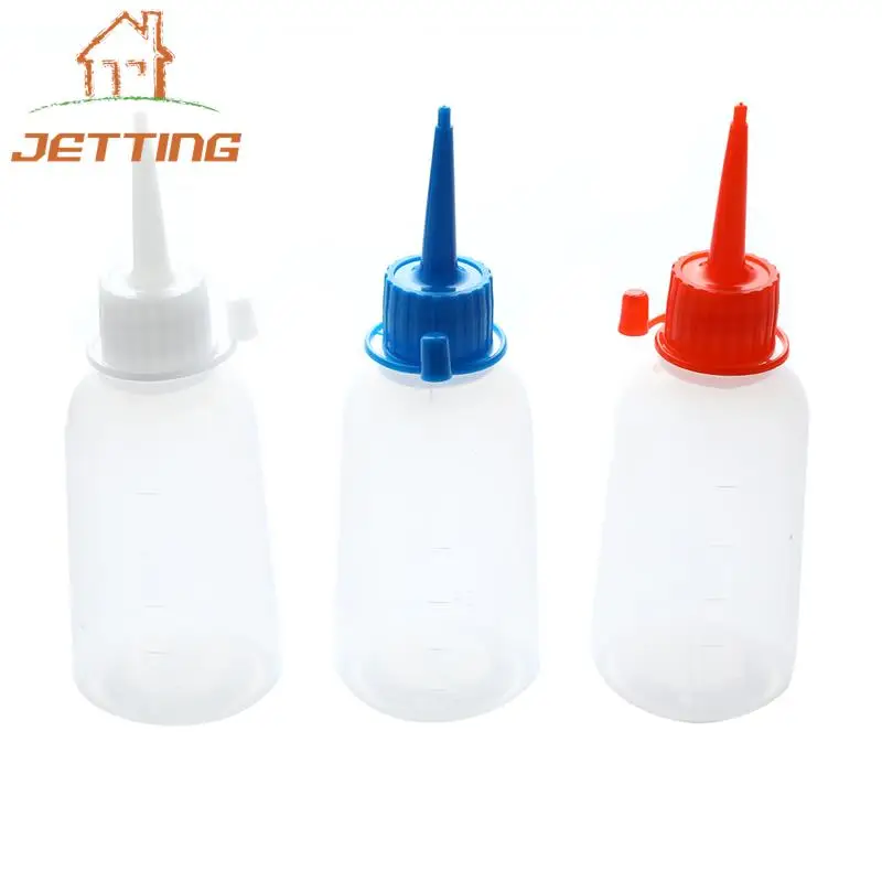 100ml Plastic Clear Tip Applicator Bottle Plastic Squeeze Bottle With Tip Cap For Crafts Art Glue