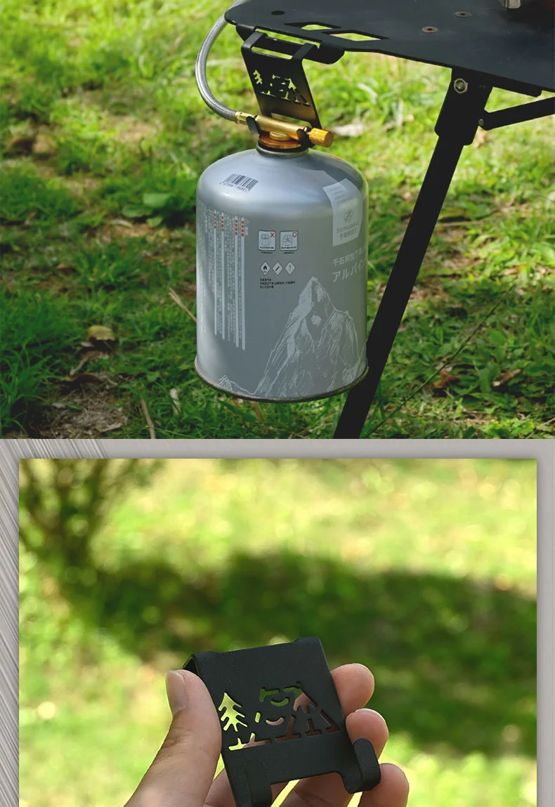 TARKA Heavy Duty Outdoor Butan Gas Tank Aufhänger Clip Tragbare Kanister Hängen Haken für Camping Herd Reise Zubehör – Detail 10