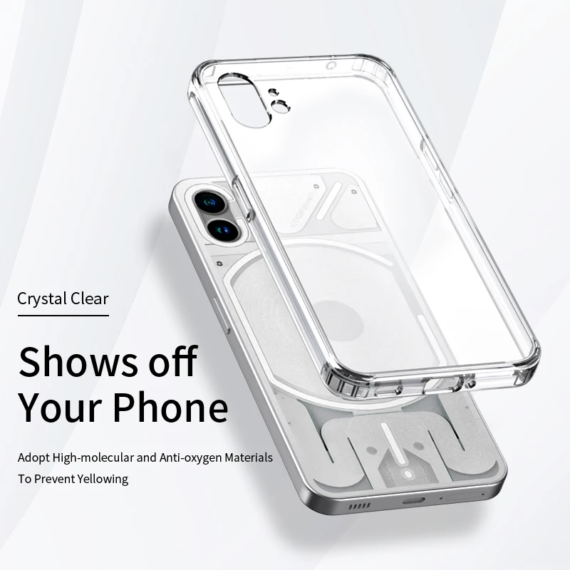 Custodia Di Aggiornamento Originale Per Niente Telefono 2 1 Phone2 Cover Clear Crystal Upgrade Anti-Yellow Slim Fit Anti-Knock Soft Shell Fundas