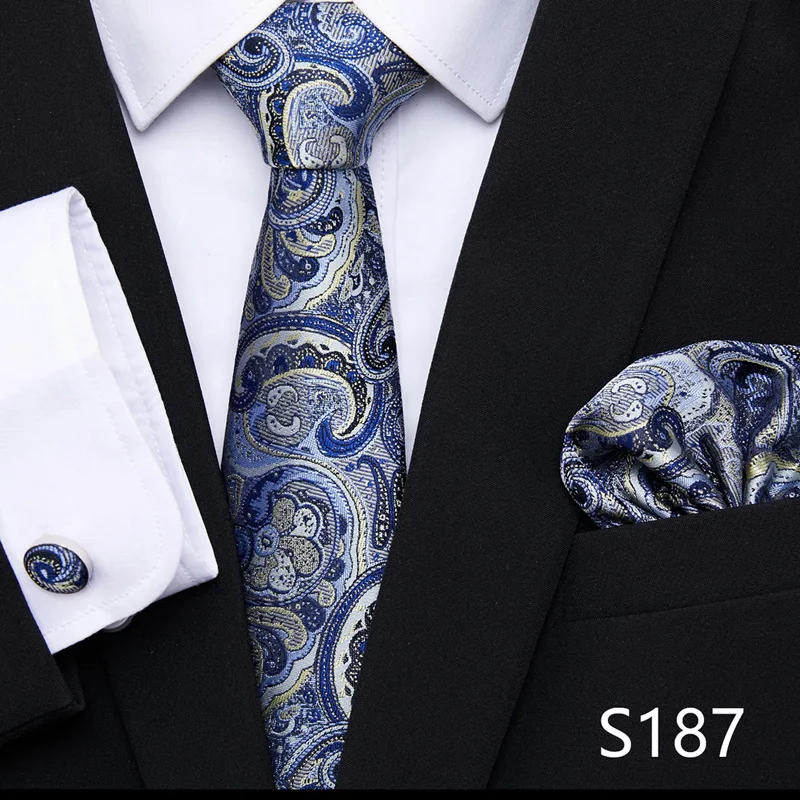 

Paisley Ties Men Woman Necktie Cufflinks For Men Handkerchiefs Tie Wedding Suit Pocket Square Neckties Neck Collar Accessories