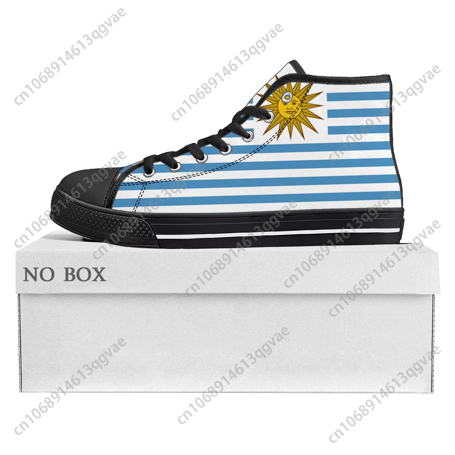 Uruguayan Flag High Top High Quality Sneakers Mens Womens Teenager Canvas Sneaker Uruguay Casual Couple Shoes Custom Shoe