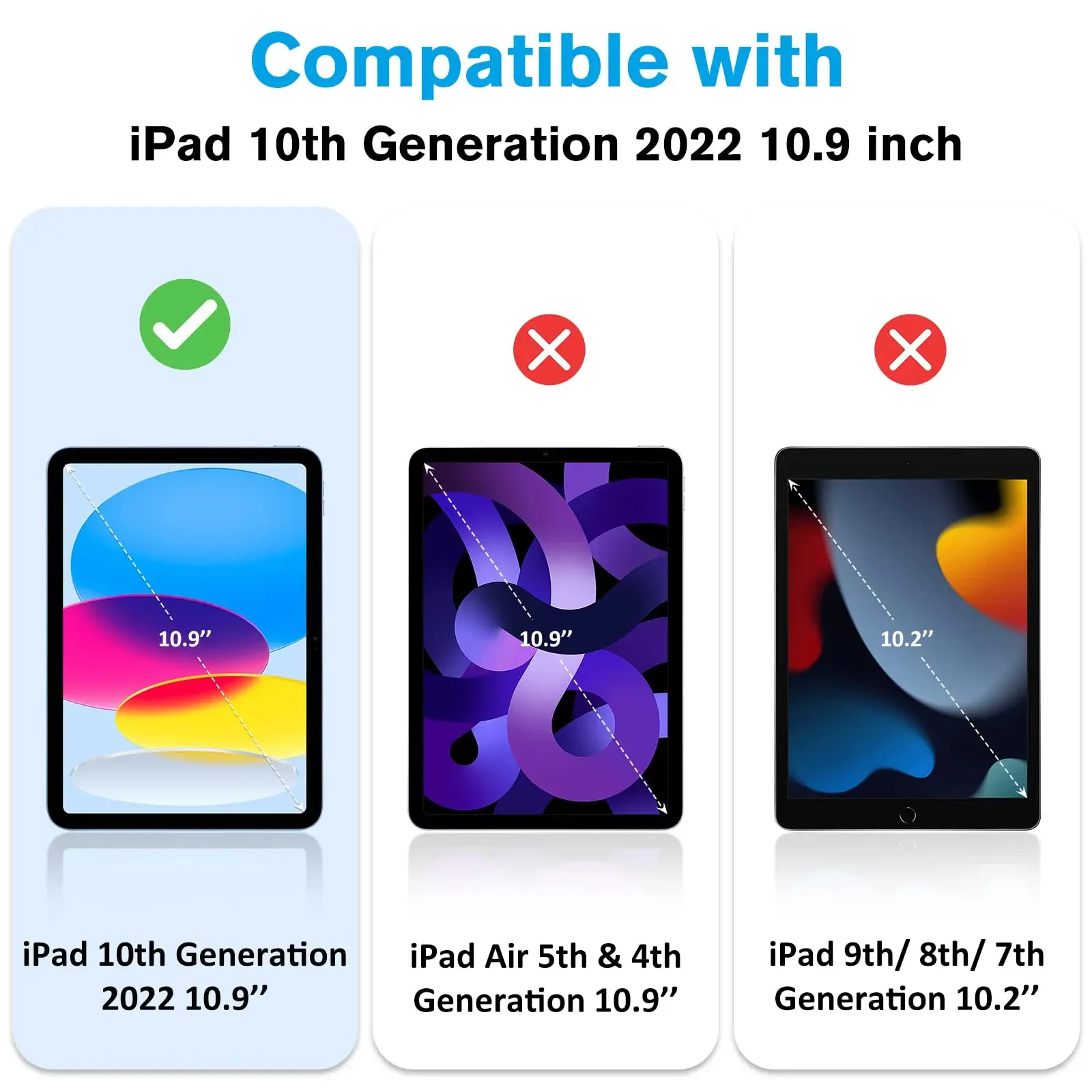 For iPad 10th Gen 10.9 Inch 2022 Tempered Glass Screen Protector A2696 A2757 A2777 Tablet Anti Scratch Clear Protective Film 2