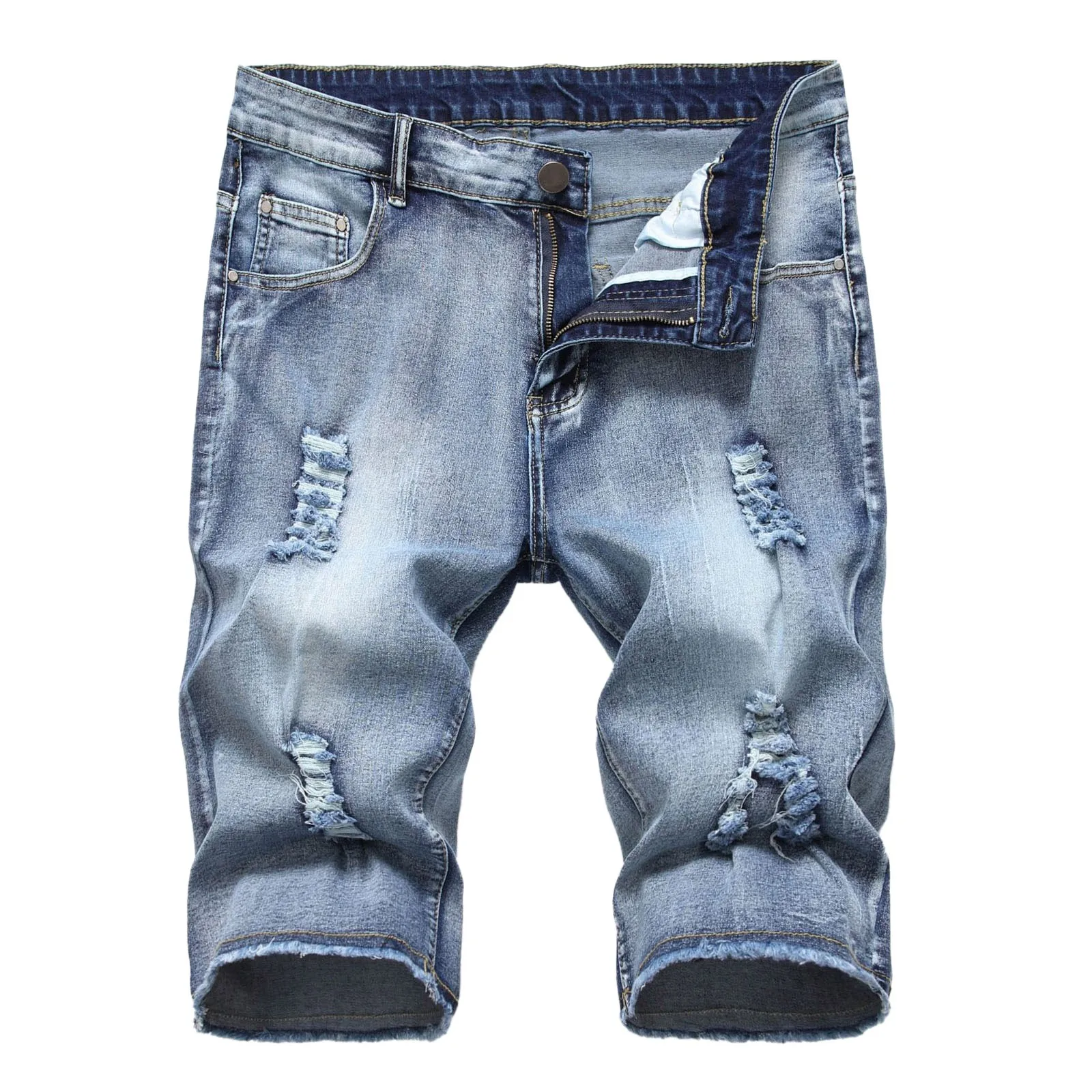 Y2k Streetwear Jeans Fashion Office Wear High Waisted Hollow Embroidery Knee Length Outfits Loose Straight Leg Pencil Trousers