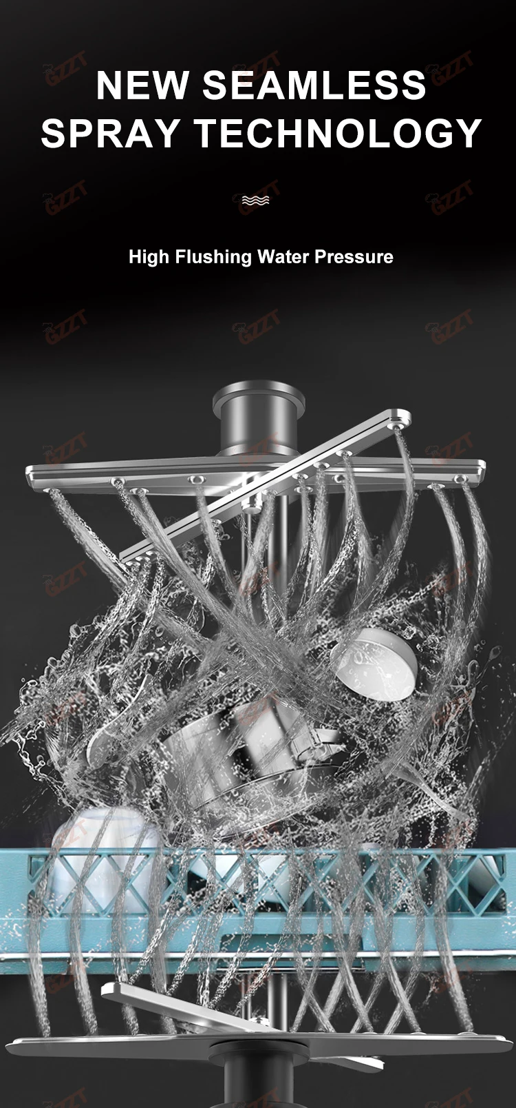 Description Picture 6 of item60 Baskets/hour Commercial Large Capacity Restaurant Canteen Dishwashers With Window 28L+20L Water Tank 60/90/120 Seconds/cycle