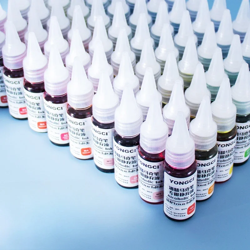 Marker Pen Ink Refill Liquid Single-pack Marker Pen Ink Replenishment Liquid 20ML Universal Multi-color Optional Oily Quick-drying Filling